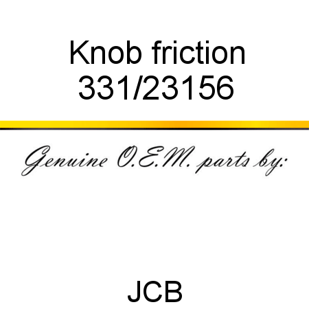 Knob, friction 331/23156