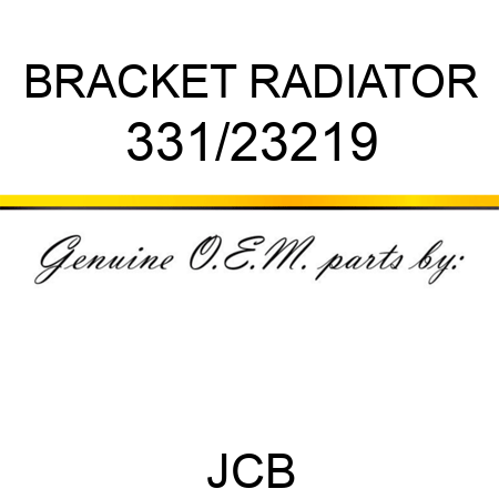 BRACKET RADIATOR 331/23219