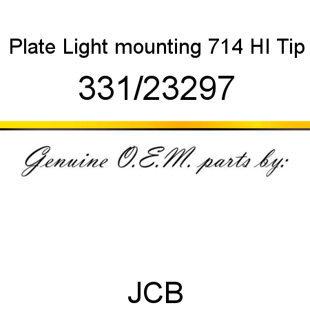 Plate, Light mounting, 714 HI Tip 331/23297