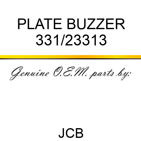 PLATE BUZZER 331/23313