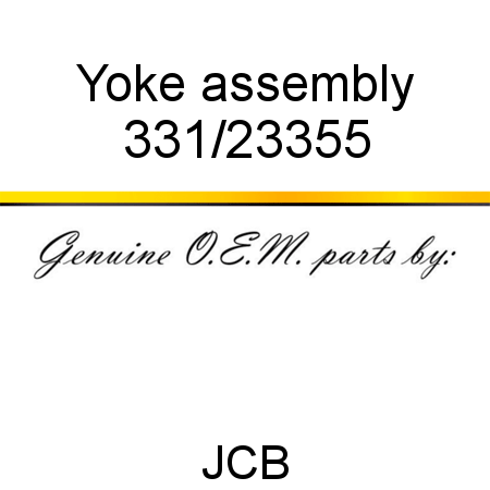 Yoke, assembly 331/23355