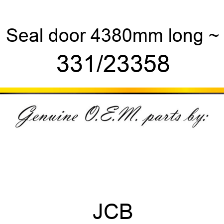 Seal, door, 4380mm long ~ 331/23358