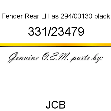 Fender, Rear LH, as 294/00130 black 331/23479