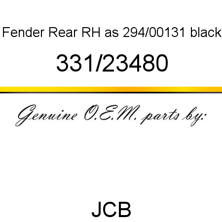 Fender, Rear RH, as 294/00131 black 331/23480