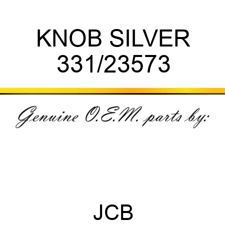 KNOB SILVER 331/23573