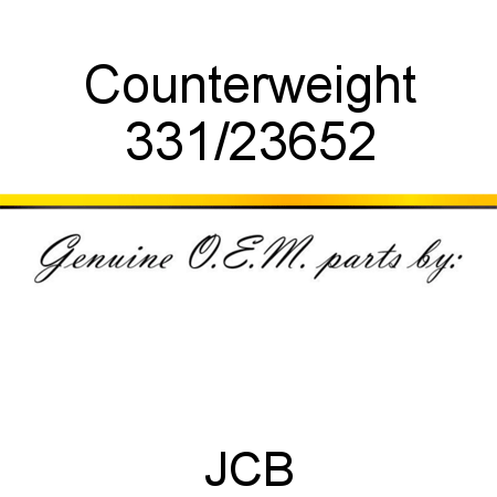 Counterweight 331/23652