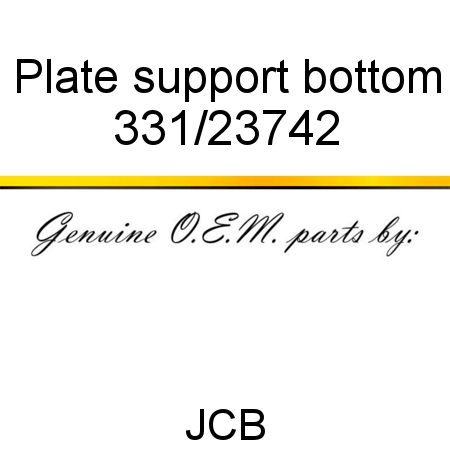 Plate, support, bottom 331/23742