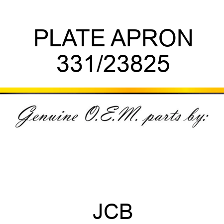PLATE APRON 331/23825