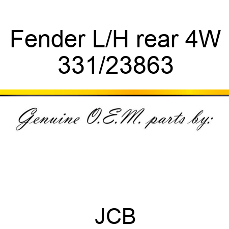 Fender L/H rear 4W 331/23863