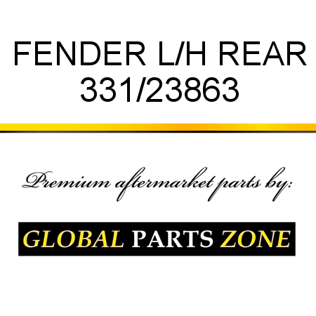 FENDER L/H REAR 331/23863