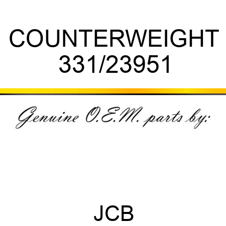COUNTERWEIGHT 331/23951