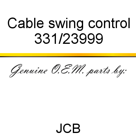 Cable, swing control 331/23999