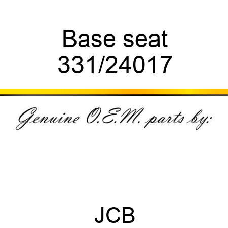 Base seat 331/24017