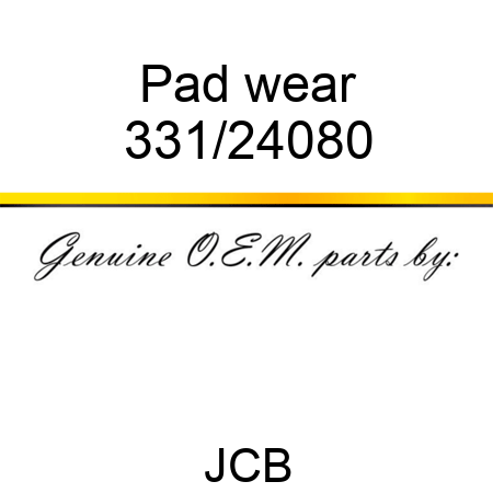 Pad wear 331/24080