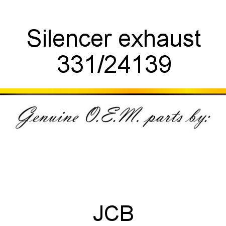 Silencer, exhaust 331/24139