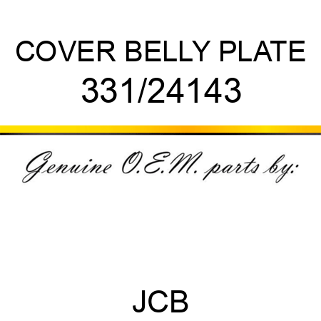 COVER BELLY PLATE 331/24143