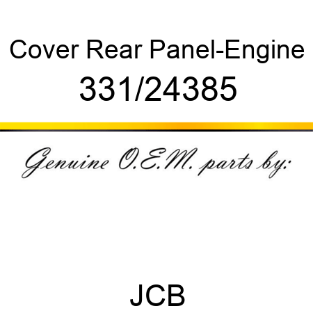 Cover, Rear Panel-Engine 331/24385