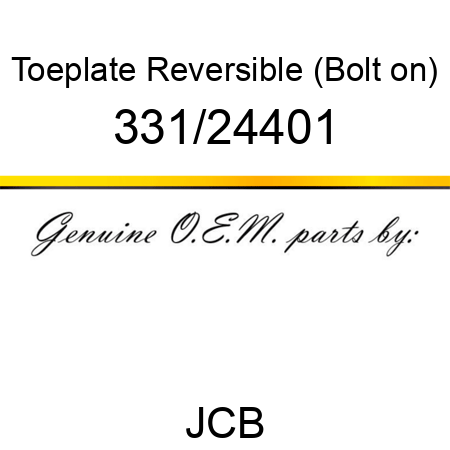 Toeplate, Reversible (Bolt on) 331/24401