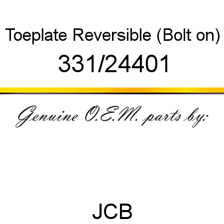 Toeplate, Reversible (Bolt on) 331/24401