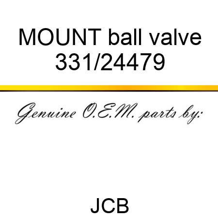 MOUNT ball valve 331/24479