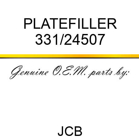 PLATE,FILLER 331/24507