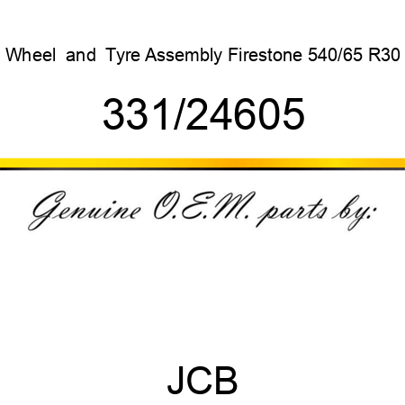 Wheel, & Tyre Assembly, Firestone 540/65 R30 331/24605