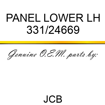 PANEL LOWER LH 331/24669
