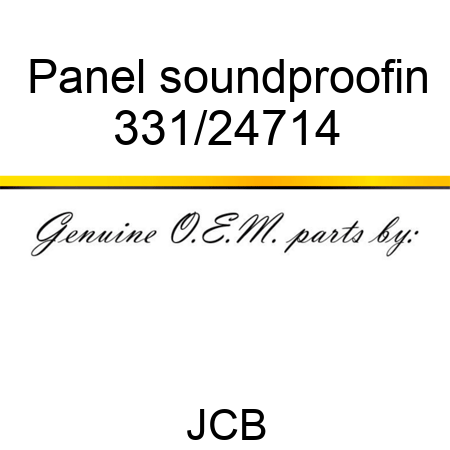 Panel soundproofin 331/24714
