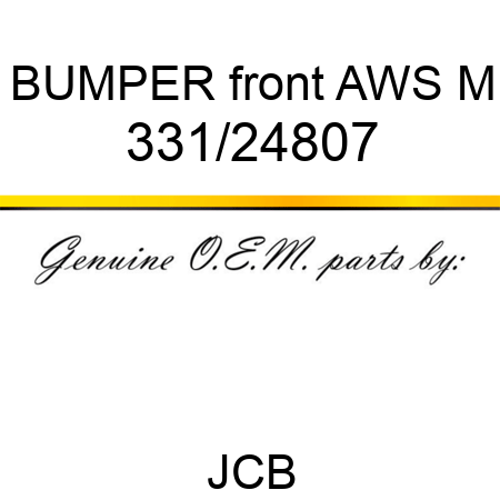BUMPER front AWS M 331/24807