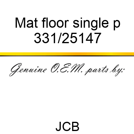 Mat floor single p 331/25147