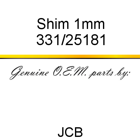 Shim, 1mm 331/25181