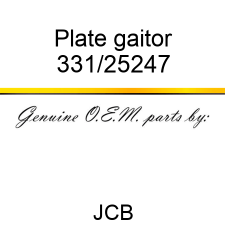 Plate gaitor 331/25247