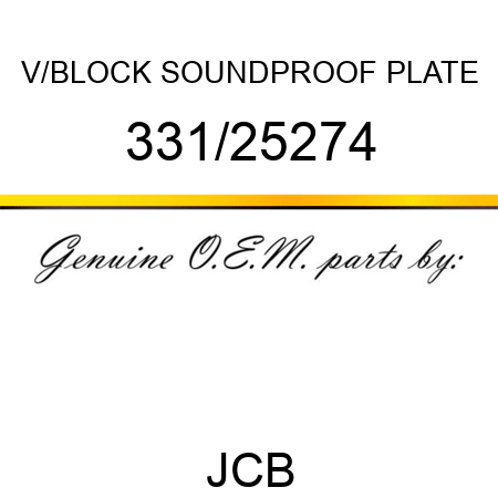 V/BLOCK SOUNDPROOF PLATE 331/25274
