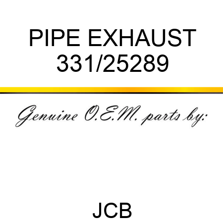 PIPE EXHAUST 331/25289
