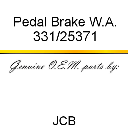 Pedal, Brake W.A. 331/25371