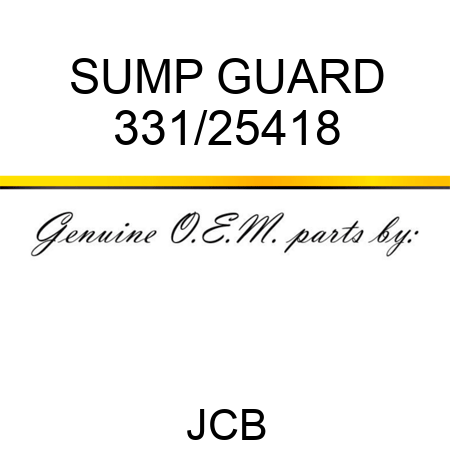 SUMP GUARD 331/25418