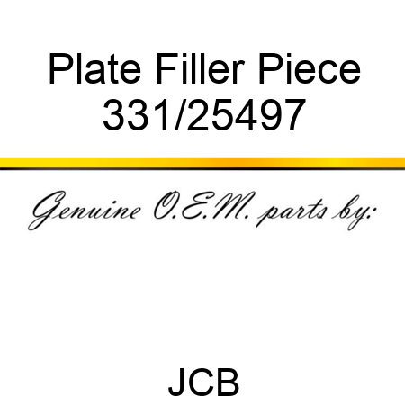 Plate Filler Piece 331/25497