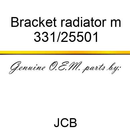 Bracket radiator m 331/25501