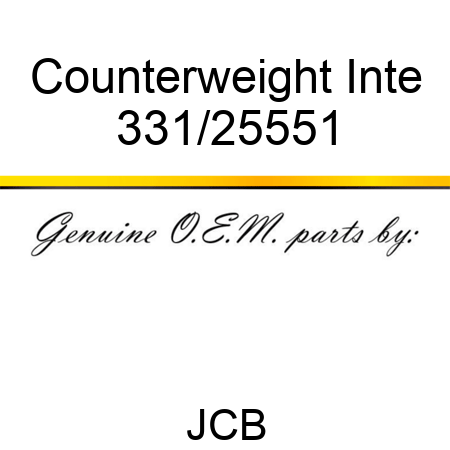 Counterweight Inte 331/25551