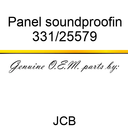 Panel soundproofin 331/25579