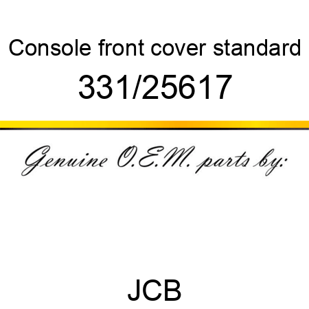 Console, front cover, standard 331/25617