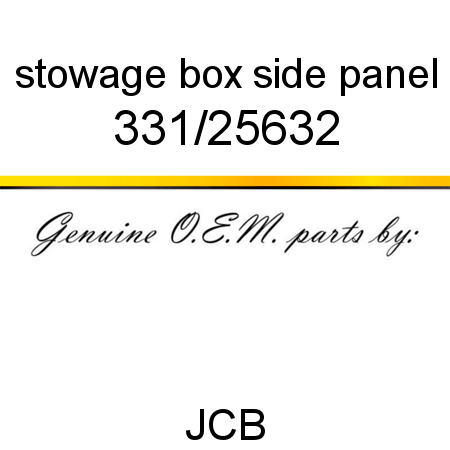 stowage box, side panel 331/25632