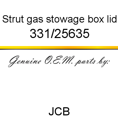Strut, gas, stowage box lid 331/25635