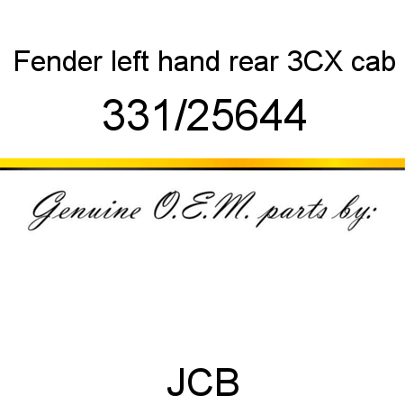 Fender, left hand rear, 3CX cab 331/25644