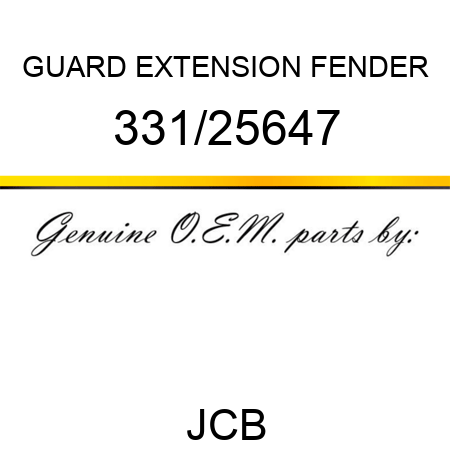 GUARD EXTENSION FENDER 331/25647