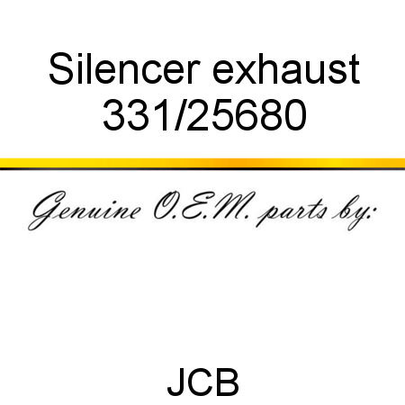 Silencer, exhaust 331/25680