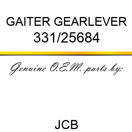 GAITER GEARLEVER 331/25684