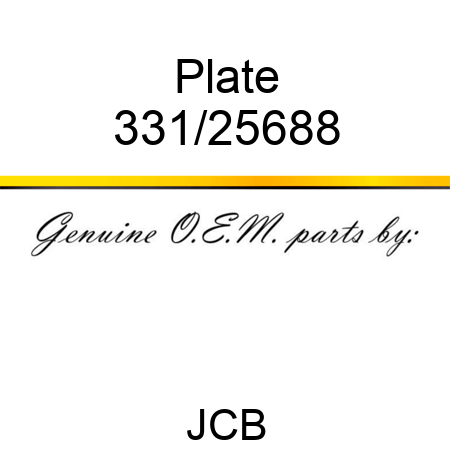 Plate 331/25688