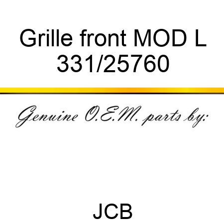 Grille front MOD L 331/25760