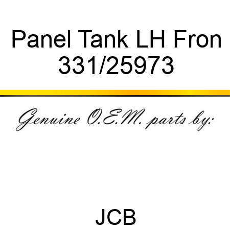 Panel Tank LH Fron 331/25973